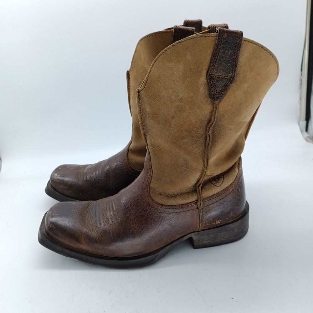 Ariat Mens 10002317 Brown Leather Square Toe Western Cowboy Work Boots 8D (s14)